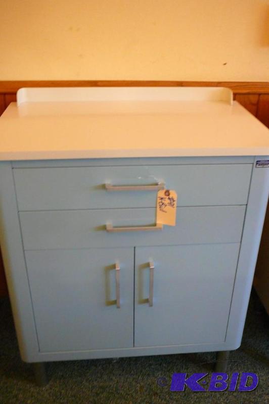 METAL STORAGE CABINET 2 DRAWER WITH...