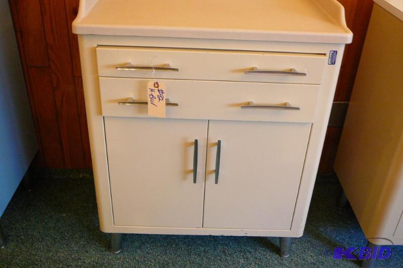 METAL STORAGE CABINET 2 DRAWER WITH...
