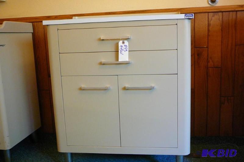 METAL STORAGE CABINET 2 DRAWER WITH...