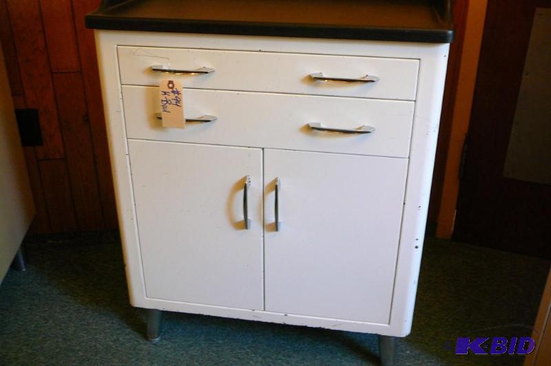 METAL STORAGE CABINET 2 DRAWER WITH...