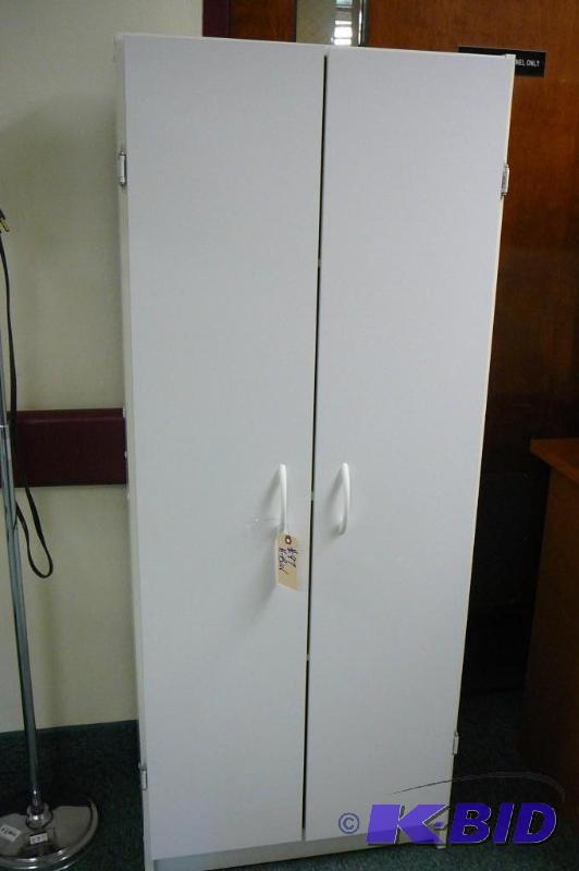 WHITE WOODEN CABINET 24&quotW X 12...
