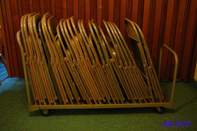 25 folding chairs with chair stacki...