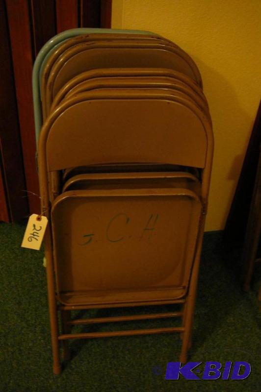 6 Steel folding chairs Sold &quota...