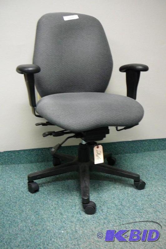 Adjustable gray office chairs with ...