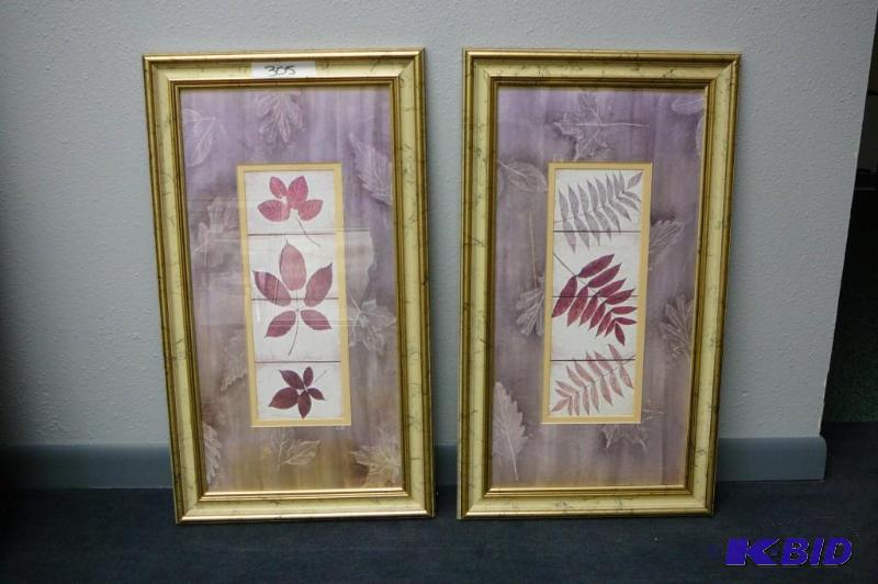 2 Leaf prints both 25&quot x 16&qu...