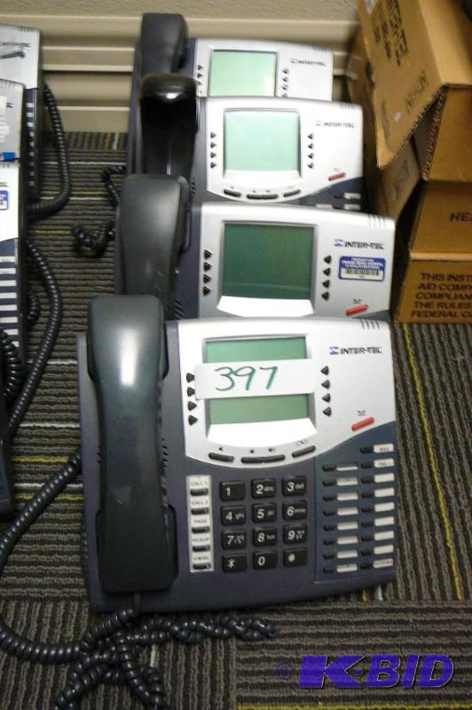 4 Inter-Tel phones model #8560 PN ...
