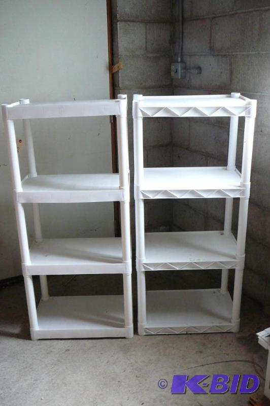 2 white plastic shelves clean  Can ...
