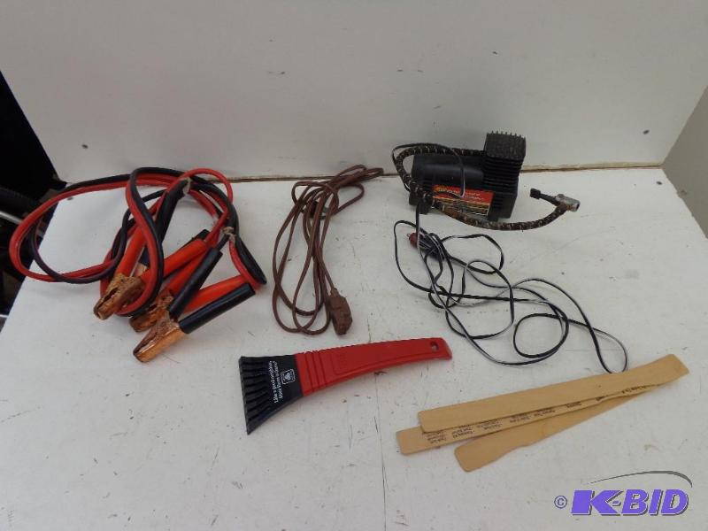 lot 26 image: Jumper Cable , Air Compressor, Ice ...