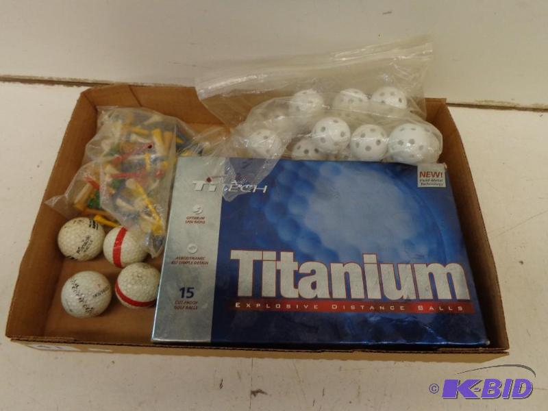 lot 41 image: Golf Balls, Tees, and Golf Wiffle B...