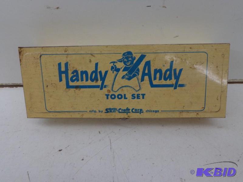 lot 57 image: Handy Andy Tool Set Box MFG By Ski...