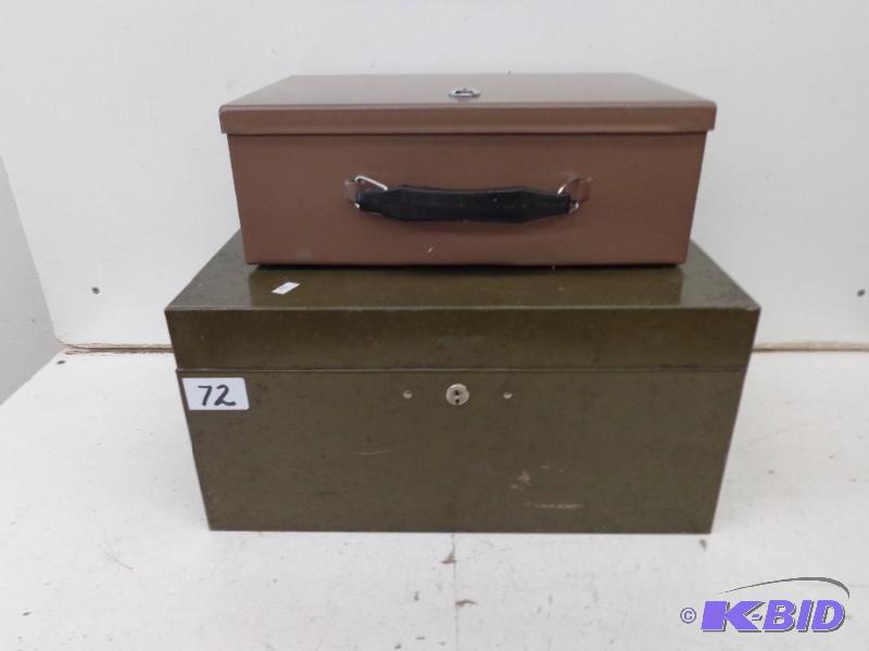 lot 72 image: Lock Boxes (1) Green Art Steel Co. ...