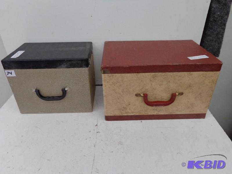 lot 74 image: 2 Empty Slide Tray Boxes (1) Full o...
