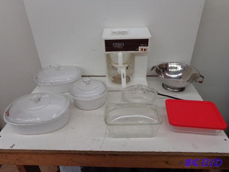 lot 78 image: Coffee Pot, Casserole Dishes, Colle...
