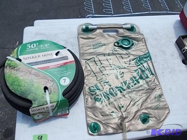 50 Foot Soaker Hose, Portable Solar...