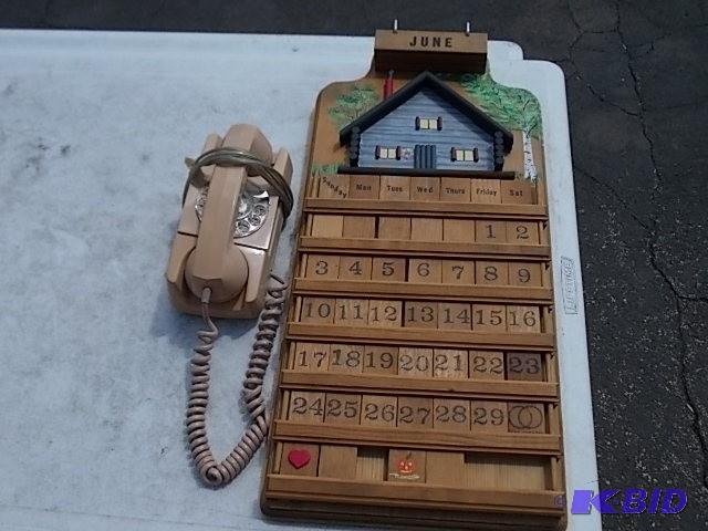 Wood Perpetual Calendar, Rotary Wal...