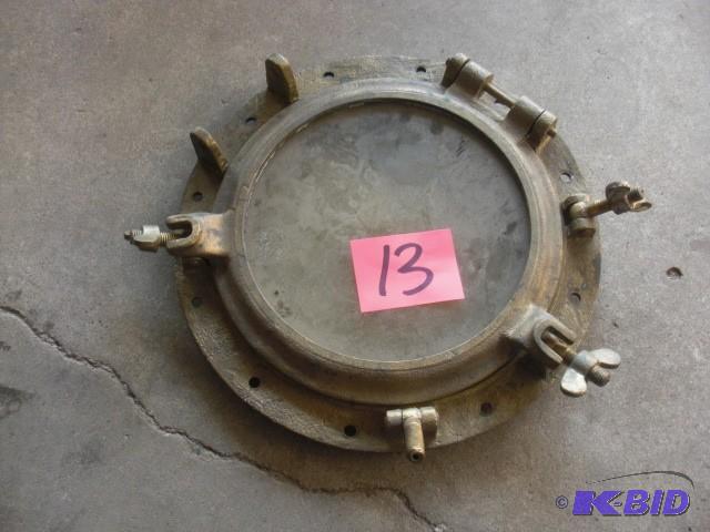 Vintage BRASS Porthole.. Double pan...