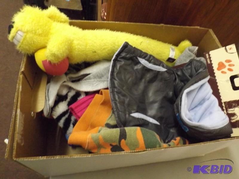 An assortment of small dog clothing...