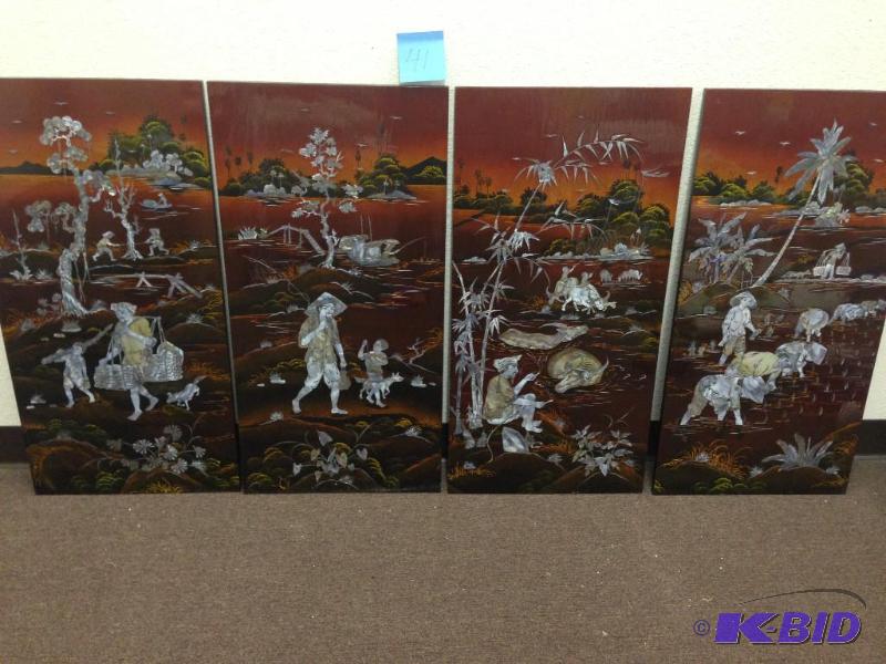 4 piece wall art, very pretty, meas...