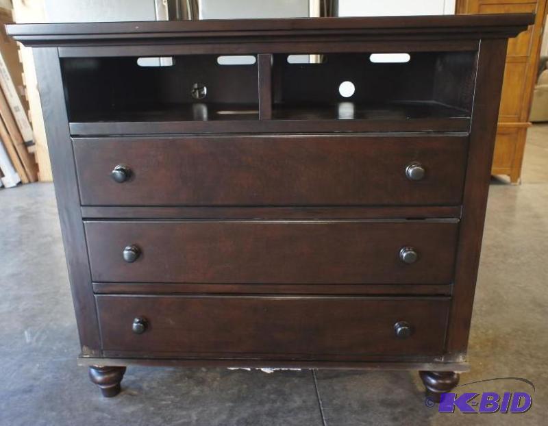 3 Drawer Entertainment Center. Brow...