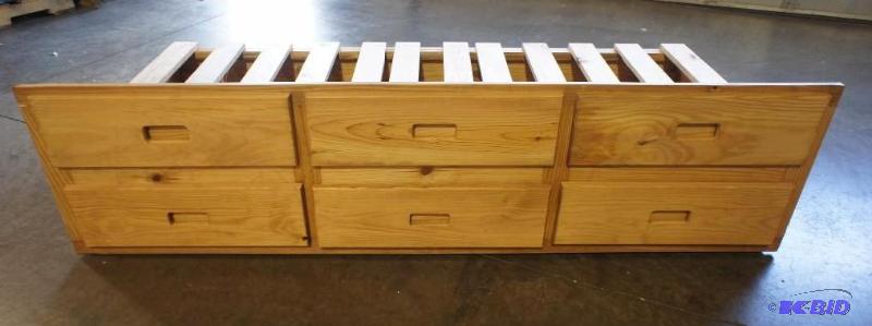 Twin size platform bed w 3 under b...