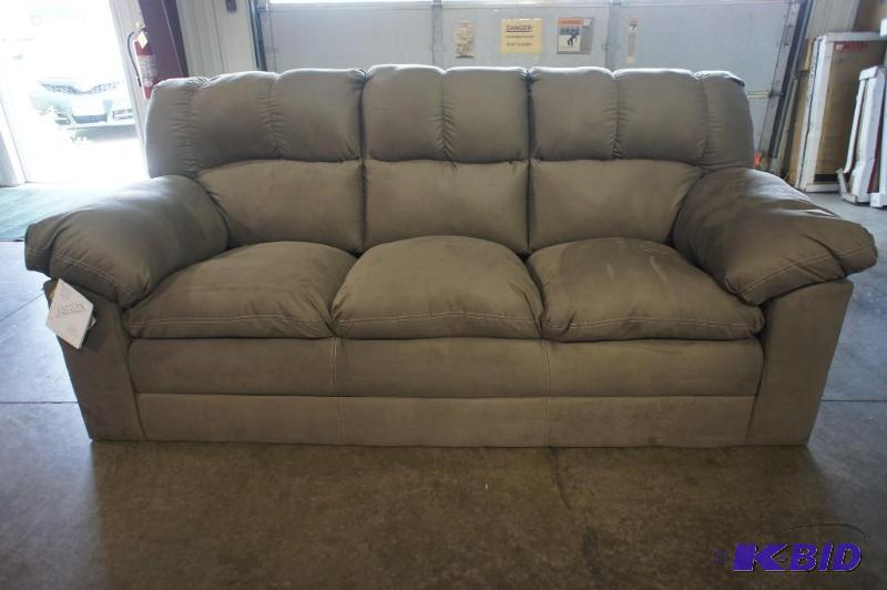 New Ashley Furniture Gray Microfibe...