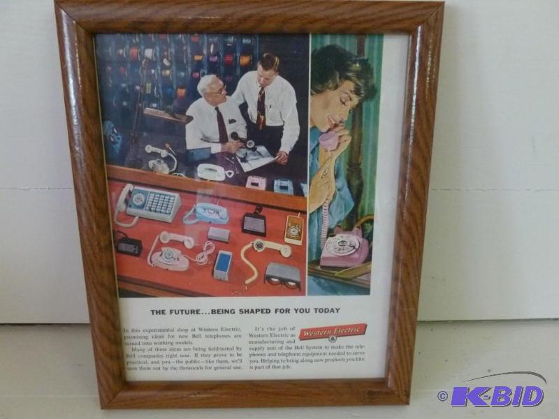 lot 115 image: Vintage Western Electric wood frame...