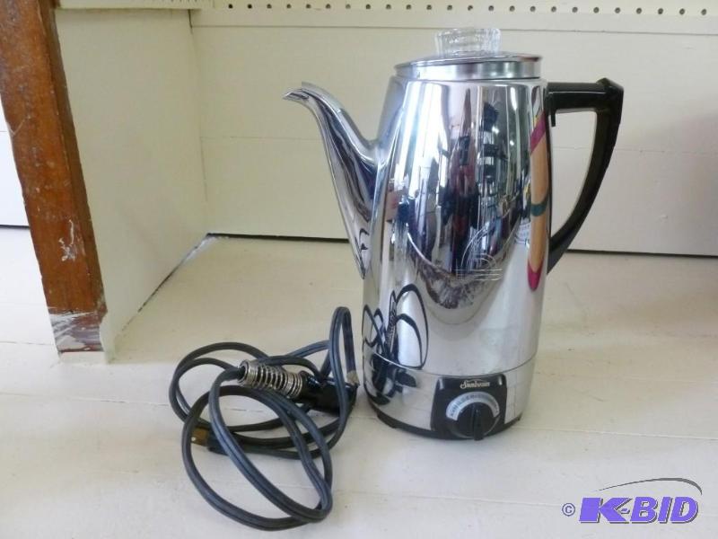 lot 137 image: Sunbeam chrome plated metal coffee ...
