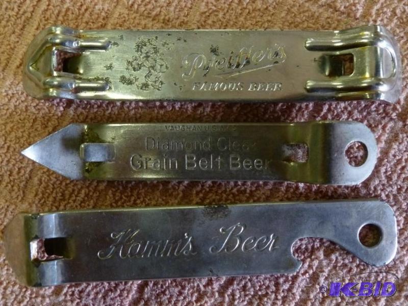 lot 147 image: Lot of three vintage metal bottle o...