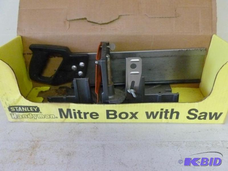 lot 201 image: Stanley Handyman mitre box with saw...