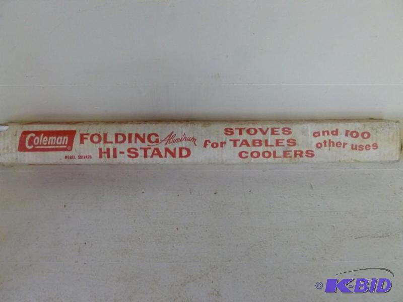 lot 204 image: Vintage Coleman aluminum folding hi...