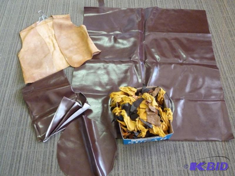 lot 46 image: Large lot of leather pieces, leathe...