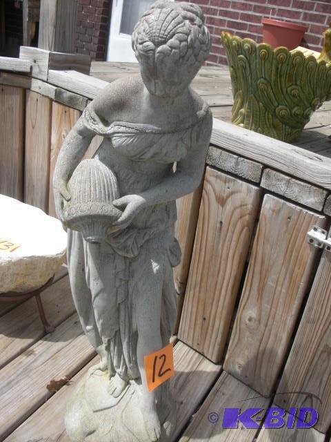 Concrete Cast Statue of Woman pouri...