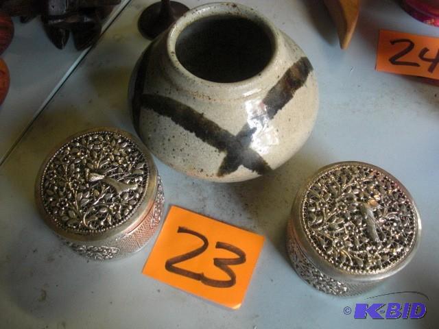 2, metal Jewelry Boxes from Laos....