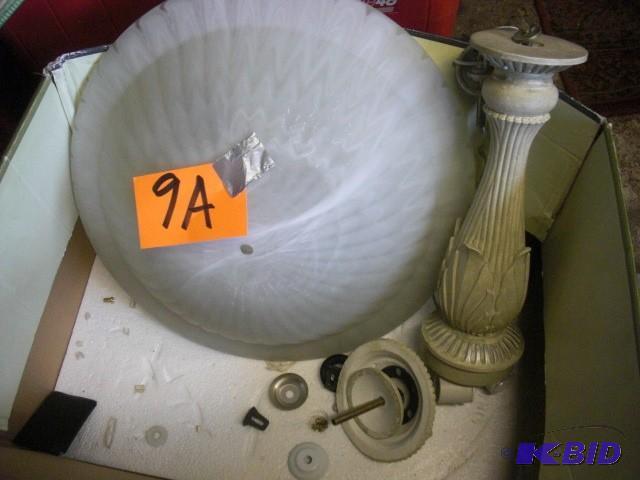 Hanging light fixture, with frosted...