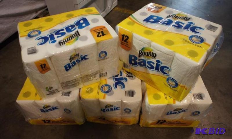 lot 32 image: Bounty Basic Paper Towels 5 package...