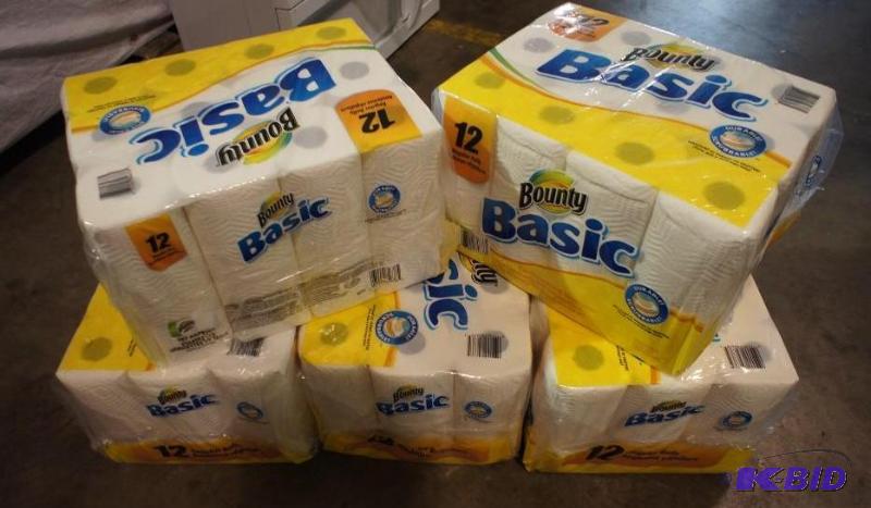 lot 34 image: Bounty Basic Paper Towels 5 package...
