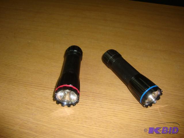 lot 28 image: LED Flashlights, lot of 2, power on...