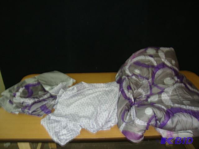 lot 63 image: King Size Bedding Set, purple...