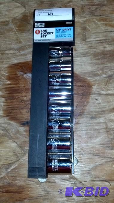Master Mechanic  (lifetime warranty) Socket   8 piece SAE Socket Set with 12 inch drive