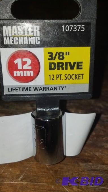 Master Mechanic  (lifetime warranty) Metric Socket - 12 mm with 38 inch drive