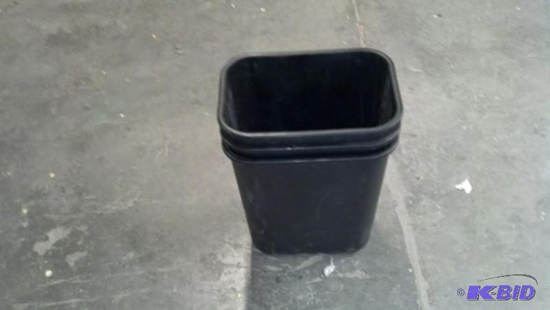 3 Black Trash Cans Plastic