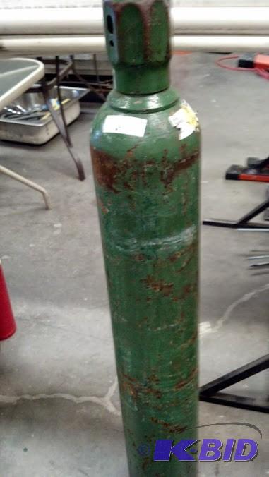 Green 75lb O2 Welding tank