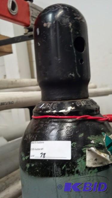 Grey and black top 110lb Nitrogen welding tank