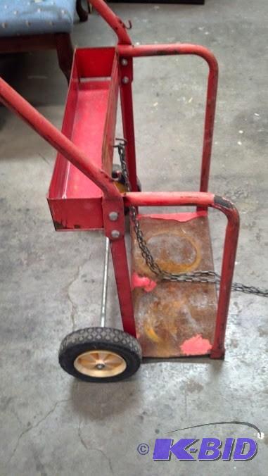 Cart for large welding tank Orange