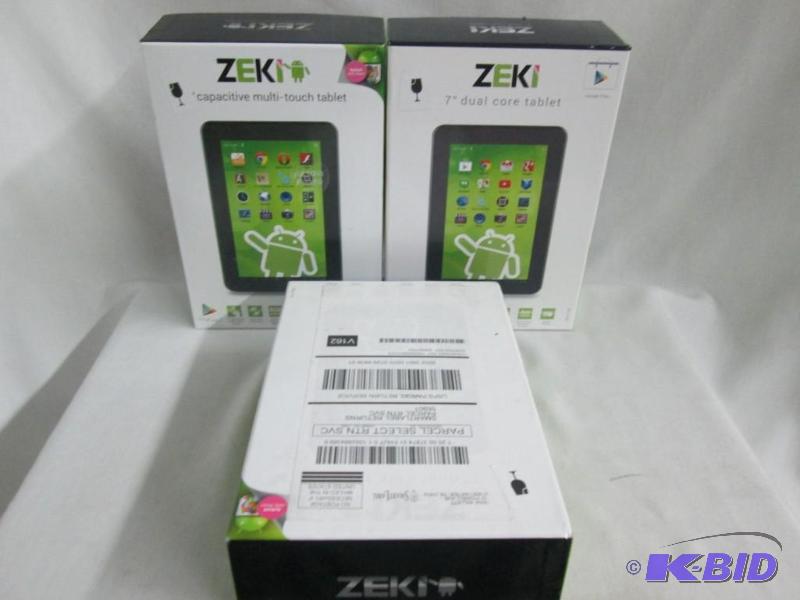 lot 31 image: 3 - Zeki 7 8GB Android Tablets