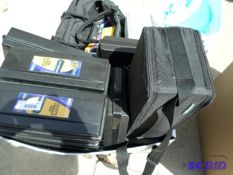 lot 111 image: cassett tapes, fan, foot washer,...