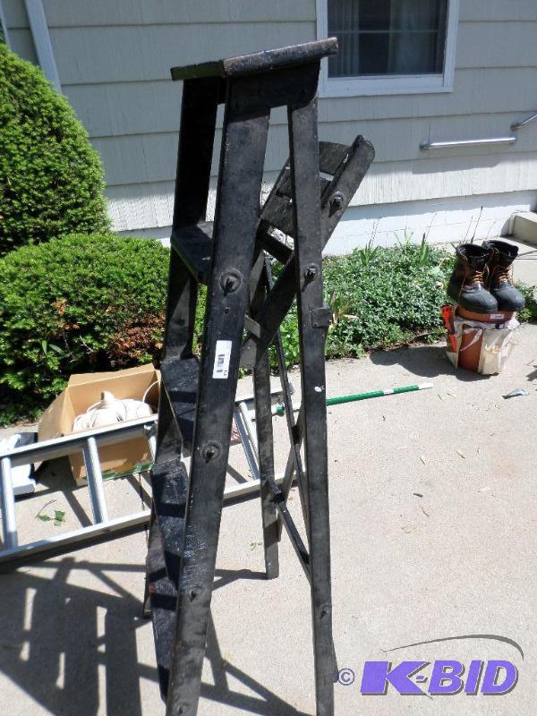 lot 126 image: black step ladder...