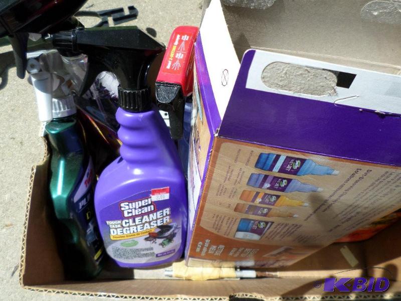 lot 129 image: box of car and yard products...