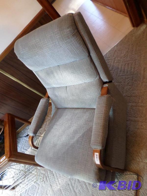 lot 22 image: Blue Rocking Recliner...