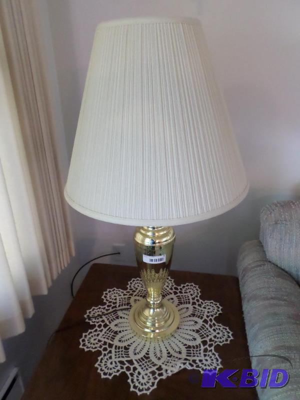 lot 5 image: two gold based lamps...